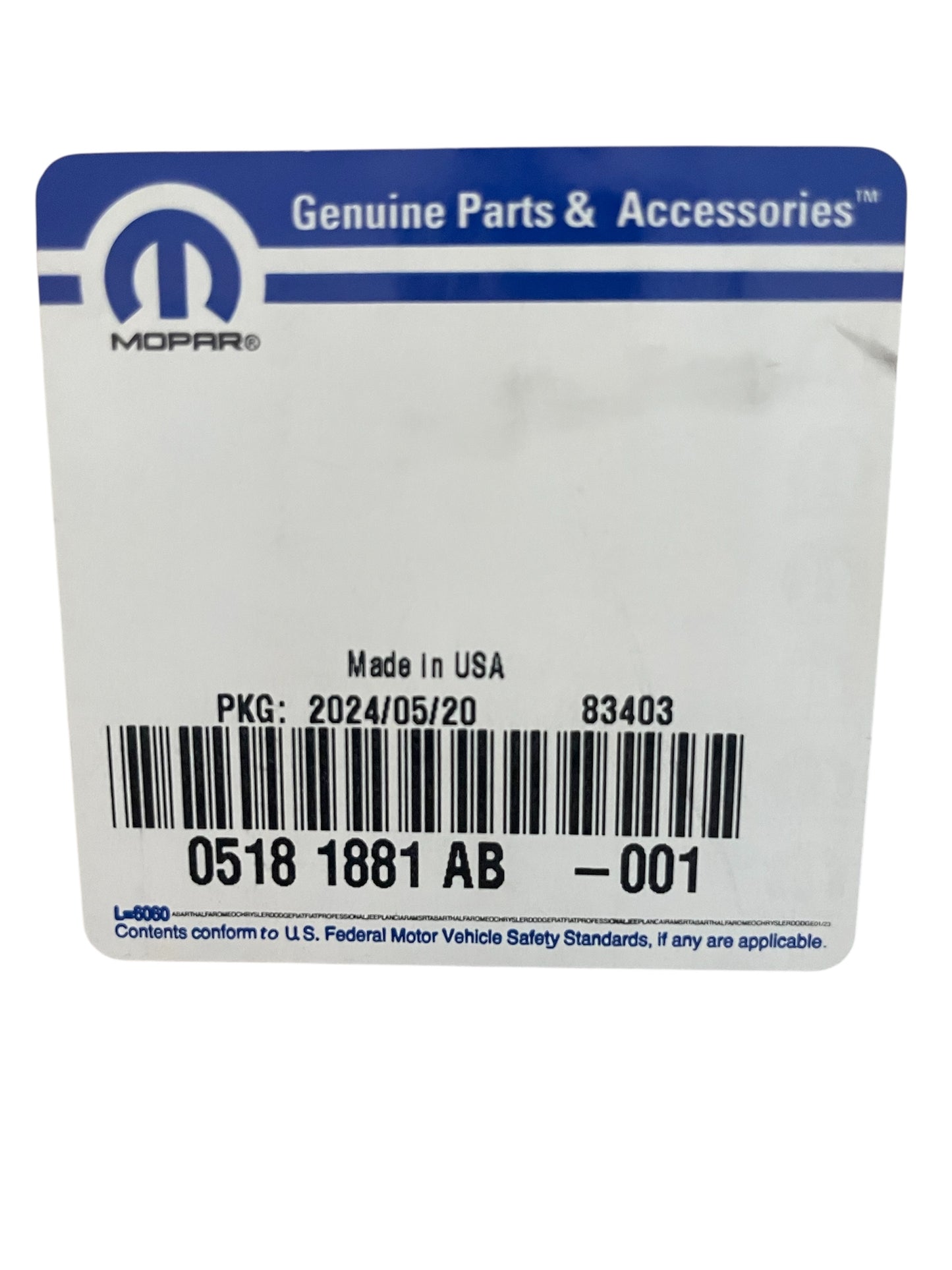 Mopar 05181881AB Cooler Auxiliary Low Temperature